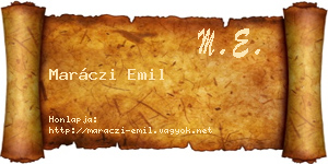 Maráczi Emil névjegykártya